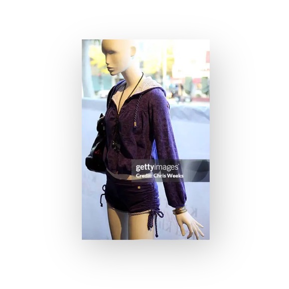 Y2K: new Kritik  Nola Terry Juicy Zipper Kangaroo Pocket  Hoodie  Black  L  - Picture 15 of 16